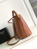 Celine Louise Medium Smooth Cowhide Handbag - Brown Bag - Image 4