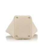 Hermes Clemence Picotin Lock Bag Silver Hardware-White Bag - Image 3