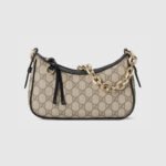 Gucci GG Emblem small shoulder bag- Black