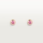 Cartier d'Amour stud earrings cartier earrings, Pink sapphires, Mini model