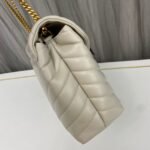 SAINT LAURENT Loulou medium quilted leather shoulder bag white - Bag - Image 3
