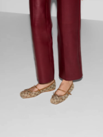 [TOP] Gucci Horsebit Ballet Flat Beige And Dark Drown Original GG Canvas Shoes - Image 7