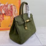 Hermes Birkin Bag Doblis Bag Golden Hardware-Dark Or Deep Green Bag - Image 8
