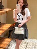 Hermes Kelly Mini 1st Kelly Pochette Generation Epsom Palm Leather-White - Image 9