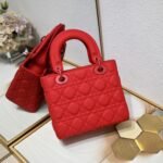 Dior Small Lady Dior Bag Red Ultramatte Calfskin - Bag - Image 2