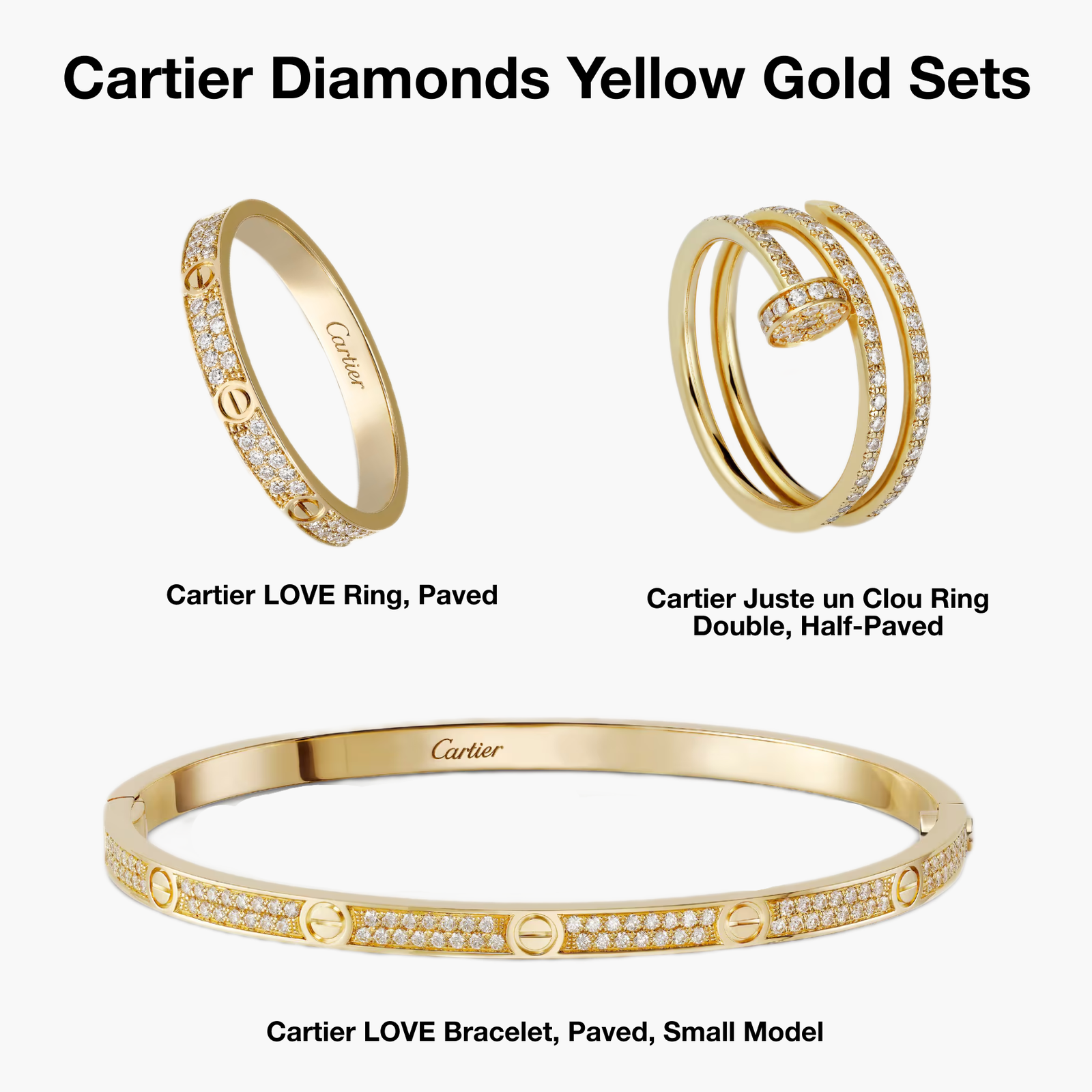 3ABC763A-18D6-42A4-76CD-3C9061669ADE Cartier Diamonds Yellow Gold Sets - Image 1