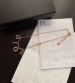 [TOP] CHRISTIAN DIOR Crystal Dior evolution Necklace Gold - Image 4