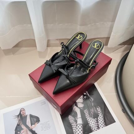Valentino Garavani Black French Bow Heels
