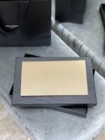 SAINT LAURENT Uptown YSL Monogram Leather Envelope Clutch Bag Beige-Gold hardware - Bag - Image 8