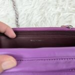 Chanel Shoulder Crossbody Silver Lattice Cowhide Bag - Image 9