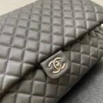 CHANEL 17C Large Airport Bag Maxi Black Silver - Image 4