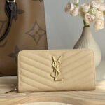 Saint Laurent Monogramme leather Wallet -Apricot Wallet