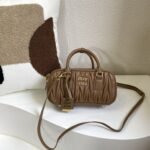 Miu Miu Arcadie matelassé nappa leather bag Brown S-wide Size - Bag