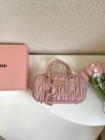 Miu Miu Arcadie matelassé nappa leather bag Pink S-wide Size - Bag - Image 5