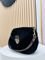 Louis Vuitton Sunset Black Woolen Leather Bag - Image 2