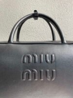 Residenza Miu Miu Leather Top-Handle Bag- Black - Bag - Image 5