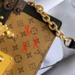 LOUIS VUITTON Pochette Trunk Cloth Clutch Bag Brown - Bag - Image 4