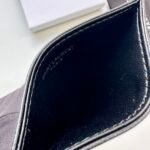 Saint Laurent CASSANDRE MATELASSÉ card case in lambskin -Black and Silver Wallet - Image 8