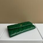 Chanel Counterfeit Caviar Sheepskin Wallet-Green Wallet - Image 5