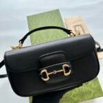 Gucci Horsebit 1955 Small Black Leather Shoulder Bag - Image 5