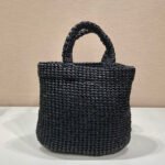 Prada Crochet tote bag Raffia Small bag - Image 3