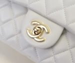 Chanel Classic Flag Bag Pearl Crush Mini Square White Calfskin Light Gold Hardware - Bag - Image 19