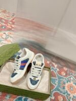 Gucci Screener trainer with Web Blue Sneaker - Shoes - Image 3
