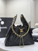 [TOP]CHANEL 25 Small Handbag Grained Calfskin & Gold-Tone Metal Black -Bag - Image 5