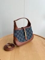 Gucci Jackie 1961 Mini Shoulder Bag GG Denim Blue/Ivory - Bag - Image 3