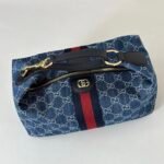 Gucci Vanity Top Handle Blue and white GG denim - Bag - Image 7