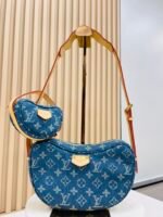 Louis Vuitton New LV Remix Croissant Denim MM Bag - Image 4