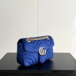 Gucci GG Marmont Velvet Collection - Blue Bag - Image 2