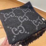 Gucci Gucci Black Cashmere Scarf - Image 3