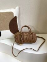 Miu Miu Arcadie matelassé nappa leather bag Brown S-wide Size - Bag - Image 10