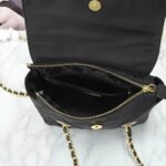Prada Tessuto Impuntu Quilted Flap Shoulder Black Bag - Image 6