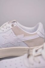 A BATHING APE® Bape Sta LOW 'SUEDE HEEL - WHITE - Shoes - Image 4