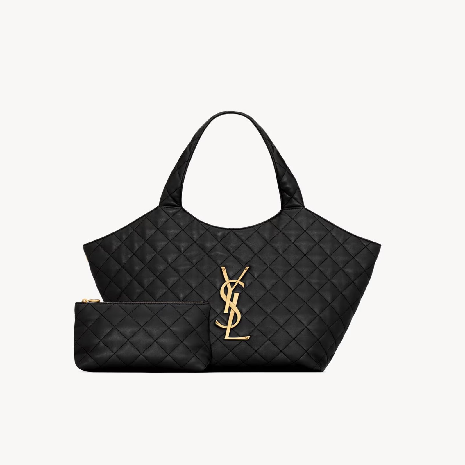 43510db1b17be26801b030f8165e77d2a3ca91c2f72658eec152a3eedf698946 SAINT LAURENT YSL ICARE Medium in quilted nappa Black - Bag - Image 1