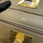 Hermes 2424 Togo Swift Gold Hardware Elephant Grey - Bag - Image 9