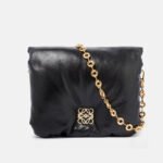 [TOP] Loewe Goya Puffer Small leather shoulder bag - Black