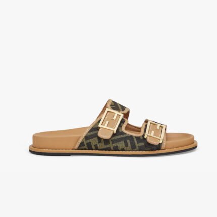 Fendi Feel Fabric Brown Sandals - Shoes