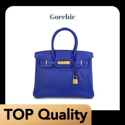 [TOP] Hermes Bleu Electric Novillo Birkin Togo Gold Hardware