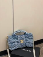 Chanel Ribbon Bow Bag - Denim Blue - Image 4