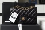 Chanel Classic Flag Bag Small Classic Double Flap Black Caviar Gold Hardware - Bag - Image 8