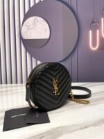 Saint Laurent YSL Round Vinyle Camera Crossbody Bag - Image 2