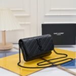 SAINT LAURENT BLACK GABY CHAIN PHONE HOLDER IN QUILTED Calfskin-BLACK HARDWARE - Bag - Image 2