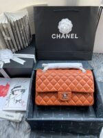 Chanel Classic Double Flap Bag Dark Caramel Silver Hardware - Bag