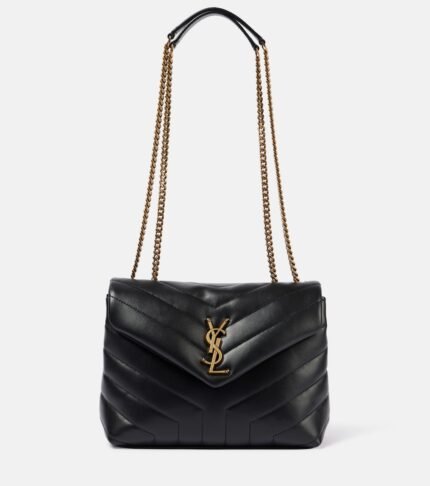 SAINT LAURENT Loulou Small Quilted Leather Shoulder Bag Black - Bag