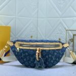 LOUIS VUITTON LV Monogram Denim High Rise Bumbag Blue