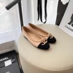 Chanel Patent Calfskin Ballet Flats Vntage Beige- Shoes