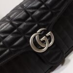 Gucci GG Marmont Small Shoulder Bag Black - Bag - Image 7